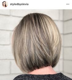 Different Hair Cut, Inverted Bob Haircuts, Gray Hair Highlights, Inverted Bob, Gray Hair, Bobs Haircuts