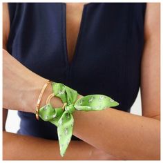 Marie mini silk scarf by Silk Philosophy Chic Green Jewelry For Spring, Chic Green Spring Jewelry, Classic Summer Jewelry For Gifts, Adjustable Jewelry For Summer Party, Chic Spring Wedding Jewelry, Chic Gold Jewelry For Summer, Chic Summer Jewelry For Gifts, Chic Evening Jewelry For Spring, Elegant Adjustable Jewelry For Spring