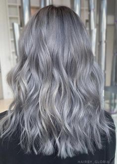 Smokey Ash Hair, Shades Of Gray Hair, Ashy Gray Hair, Smoky Grey Hair, Ash Gray Hair, Ash Gray Balayage, Gray Hair, Ash Gray, Ash Gray Hair Color