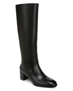 Vince Women's Arabel Tall Block Heel Boots Knee High Black Boots, Bridal Boots, Black Knee High Boots, Black Heel Boots, Block Heel Boots, Wide Calf, Leather Boot, Sunglasses Shop, Heel Boots