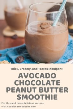 Healthy Chocolate Shakes, Breastfeeding Snacks, Chocolate Peanut Butter Smoothie, Baby Meals, Avocado Chocolate, Peanut Butter Smoothie, Smoothie Drink Recipes, Best Smoothie Recipes, Chocolate Smoothie