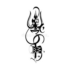 an abstract black and white tattoo design