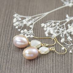 pink pearl earrings Dainty Wire Wrapped 14k Gold Filled Pearl Earrings, Gold Wire Wrapped 14k Gold Filled Pearl Earrings, Adjustable Wire Wrapped Pearl Earrings, Elegant Yellow Gold Wire Wrapped Pearl Earrings, Gold Wire Wrapped 14k Gold-filled Pearl Earrings, Pink Pearl Earrings, Biwa Pearls, Hardware Jewelry, Freshwater Pearl Earrings