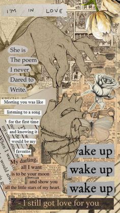 an altered collage with words and pictures