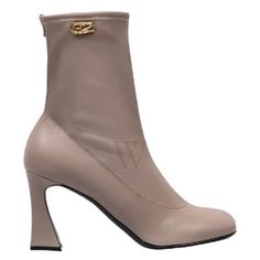 Giuseppe Zanotti Ladies Boots. SKU: I270002. Color: Beige. Giuseppe Zanotti Beige Alethaa Ankle Boots. The Alethaa Ankle Boot boasts a non-slip leather sole, a soft, snug-fitting leg shaft, and a metal 'Logozalì' accent. Made in Italy. Please visit the brand website for sizing information. Ladies Boots, Brand Website, Giuseppe Zanotti, Womens Boots, Ankle Boot, Ankle Boots, In Italy, Italy, Boots