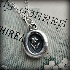 A Tiny Flower Wax Seal, handmade using a vintage flower intaglio stone. In Heraldry, a flower is symbolic of hope and joy and was often presented to loved ones or bestowed upon special friends. Item Details ☛Your jewelry comes beautifully gift boxed and includes a card with the charms meaning & symbolism, ready for gifting!►SIZE: charm measures 1/2" long ►MATERIALS: Sterling Silver►NECKLACE OPTION: You may chose to order JUST the pendant or select from a variety of sterling chains available Flower Wax Seal, Wax Seal Pendant, Seal Jewelry, Seal Necklace, Wax Seal Jewelry, Wax Seal Necklace, Antique Wax, Romantic Gifts For Her, Heart Necklace Diamond