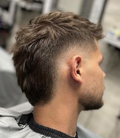 Burst Fade Mullet, Fade Mullet, Burst Fade, Hairstyle For Men, Mullet Haircut, Faded Hair, Men Haircut Styles, Mens Haircuts Fade