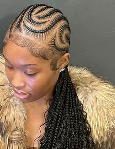 Hair Styles Braids Cornrows, Braids Hairstyles Cornrows, Girl Hair Styles, Hairstyles Cornrows, Hair Braid Designs, Lemonade Braids Hairstyles, Hair Styles Braids, Braids Cornrows