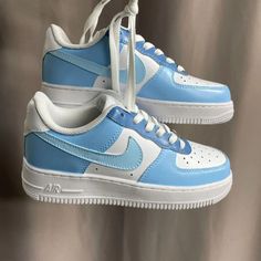 Slip into something bold and stylish with the Blue Smooth Custom Air Force 1. Stand out from the crowd with its bright blue, smooth texture and daring design. It's time to take risks and make a fashion statement - with the Blue Smooth Custom Air Force 1! 🔥 Exactly as shown in the pictures. 📷 Brand New & Authentic. 💯 Hand Painted with attention to detail. 👨‍🎨 Waterproof and Flexible. ❤️ Unisex model. Please refer to the Size Chart. 👟👫 Free Worldwide Shipping. ✈️🌍 Nike Air Force 1 Blue, Air Jordan 1 Blue, Angelus Paint, Jordan 1 Blue, Custom Nike Air Force 1, Destined For Greatness, Custom Nike Air Force, Air Jordan 1s, Custom Air Force 1