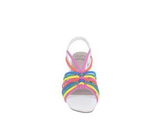 Summer Vacation Slingback Heels, Spring Party Flat Slingback Sandals, Summer Vacation Slingback Sandals With Heel Strap, Summer Strappy Slingback Sandals For Party, White Low Heel Slingback Sandals For Summer, Multicolor Slingback Sandals For Party, Summer Party Flat Heel Slingback Sandals, Summer Slingback Sandals For Party, Multicolor Slingback Sandals For Summer