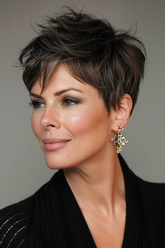 Short Elegant Haircut, Back Of Short Haircuts, Angled Haircut, Short Hair Cuts For Fine Hairfor Women Over 60, Twa Hairstyles