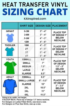 HTV VINYL DECAL SIZE CHART Easy Vinyl Shirts, How To Use Heat Transfer Vinyl Cricut, Iron On Vinyl Cricut T Shirts Ideas, How To Cricut, Making Shirts With Cricut, Iron On Transfer Shirts Diy, Diy Tshirt Designs, Cricut Shirt Designs, Pretty Armor