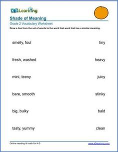 an orange worksheet with words and pictures to help students learn how to read