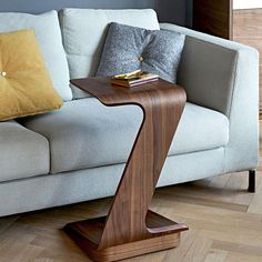 Morein Curved C-Shaped Accent Table - Accent Tables - YALA LIFE C Table, Laptop Table, Creative Corner, Small Side Table, Small Coffee Table, Sofa Side Table, Woodworking Projects Diy, Small Space Living, Wooden Tables