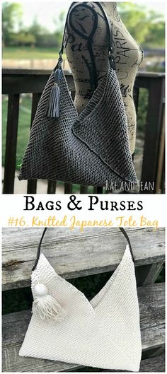 bags and purses 16 knitted japanese tote bags free crochet pattern