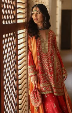 Casual Bridal Dress, Eastern Fashion, Sharara Designs, Embroidery Fashion Detail, Pakistani Formal Dresses, Desi Fashion Casual, Indian Dresses Traditional, Modest Dresses Casual, Simple Pakistani Dresses