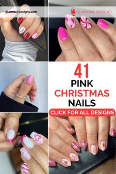 Let your nails shine this holiday season with pink christmas nails that blend charm and creativity. Our collection of pink nail ideas showcases unique pink christmas nail art for gorgeous festive season nails. Pin this now to plan your perfect christmas season nails. Hot Pink Christmas Nails, Pink Nail Ideas, Season Nails, Festive Manicure, Glam Nails, Pink Nail