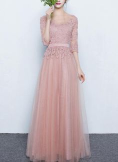 Style No.: #CNS1 Fabric:Tulle Color: Pink Hemline:Floor Length Neckline: RoundMaking time:2-3 weeks, Shipping time: 3-5 DaysPhone number is necessary information for shipping, please leave us your Phone number1. Size or Measurements:For better fitting, please leave me following information in the order notes when you check out, and please have a look our measuring guide at first: :Bust: ________in.. Elegant Floor-length Tulle Bridesmaid Dress, Floor-length Pink Gown For Eid, Pink A-line Bridesmaid Dress For Evening, Pink A-line Gown For Bridesmaids, Tulle Bridesmaid Dress Long, Eid Special Floor-length Pink Gown, Tulle Bridesmaid Dresses, Hijab Stile, Hijab Dress Party