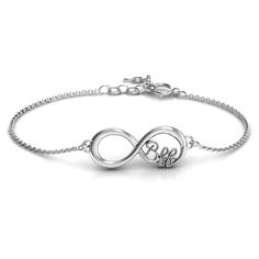 BFF Friendship Infinity Daughters Bracelet Puzzle Jewelry, Mothers Bracelet, Infinity Jewelry, Fingerprint Jewelry, Bracelet Box, Monogram Ring, Monogram Jewelry, Infinity Ring, Silver Prices