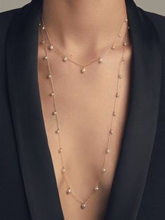 Luxury Drop Pearl Necklace, Luxury Drop Necklace With Delicate Chain, Gold Drop Necklace With Pearl For Party, Elegant Long Drop Necklaces With Pearl Chain, Elegant Long Drop Chain Necklace For Formal Occasions, Pearl Drop Necklace For Party, Elegant Long Pearl Chain Drop Necklace, Long Drop Pearl Chain Necklace, Elegant Long Drop Necklace With Pearl Charm