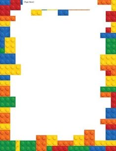 a frame made out of lego blocks with a white space in the middle for text