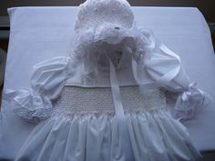 The.....eternal Love Christening Gown W/bonnet.......by the My Collection 2 - Etsy Classic Fitted Baptism Gown, Classic Fitted Gown For Baptism, Fitted Cream Gown For Baptism, Classic Fitted Gown For Ceremony, Classic Fitted Ceremony Gown, Baby Girls Dresses, Christening Gown, Christening Gowns, Sea Pearls