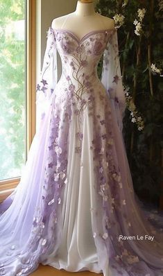 Purple Wedding Dress, Fairy Wedding Dress, Fairy Dress