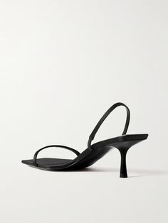 Find SAINT LAURENT Jaspe Satin Slingback Sandals on Editorialist. SAINT LAURENT's 'Jaspe' sandals are the perfect barely-there style. Made from satin, they have sculptural square toes and elegant slingback straps. The 55mm heels are just the right height for all-day wear. Black Heel, Slingback Sandals, Slingback Sandal, Mid Heel, Black Heels, Net A Porter, Black Sandals, Women Collection, Saint Laurent