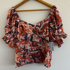 Reposhing This Item I Purchased From @Sydmp23. Nothing Wrong, Just Didn’t Fit Me. Still New With Tags Open To Offers Questions? Leave A Comment Below! Women Floral Blouse, Floral Blouse, Nine West, Blue Orange, Blouses For Women, Orange, Tags, Floral, Women Shopping