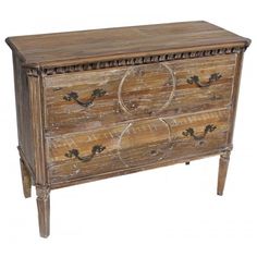 an old wooden chest with two drawers