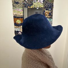 This Beautiful Deep Blue Wool Velour Floppy Hat Was Purchased By A Friend While Traveling On The Pontevecchio Bridge In Florence. She Can’t Recall The Exact Year, But It Was 20+Years Ago. The Silky Smooth Velour Will Fold Into Any Shape You Want. There Is Some Slight Wear On The Velour, But It’s Not Very Noticeable (See Last Photo) And This Beauty Has Many More Years Of Life. She Has Been Stored In A Pretty Floral Hat Box Which Will Be Included. If You Aren’t Familiar, Borsalino Has Was Founded In 1857 In Italy. Humphrey Bogart And Ingrid Bergman Wore Borsalino Hats In The Final Scene Of Casablanca. Borsalino Hats, Ingrid Bergman, Floral Hat, Humphrey Bogart, Hat Box, Blue Wool, Casablanca, Vintage Accessories, Deep Blue