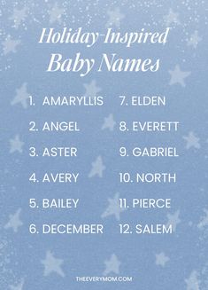 Whether you're having a baby boy or a baby girl, these cute and unique names are inspired by the magic of the season, from the weather, to holiday movies! Gender Neutral Baby Names, Neutral Baby Names, Holiday Movies, Having A Baby Boy