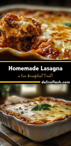 This classic Homemade Lasagna is filled with rich layers of flavorful meat sauce, creamy ricotta cheese, and plenty of melted mozzarella and Parmesan cheese. Perfect for family dinners or special occasions, this hearty dish will satisfy everyone at the tabl