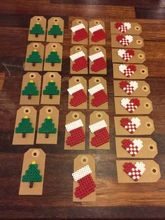 Perleplader Ideas Diy, Perleplader Ideas Jul, Christmas Hama Beads, Easy Perler Beads Ideas, Pony Bead Patterns