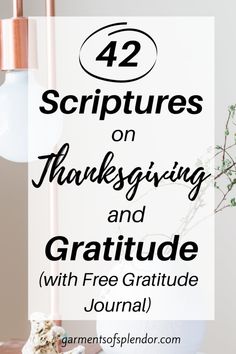 a white sign that says 42 pictures on thanksgiving and gratitude with free printable journal