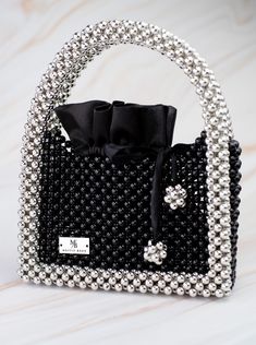 Handmade Wedding Favours, Bride And Groom Outfit, Beaded Bag, Vintage Purse, Shine On, Black Bag, Fashion Poses, Elevate Your Style