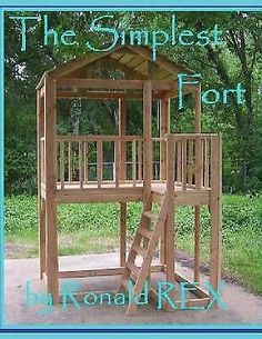 a wooden play set with the words, the simplest fort