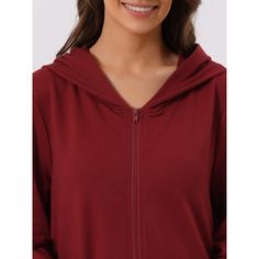 Womens Hoodie Zip Up Closure Pajama Nightshirt Long Sleeve Robe Loungewear with Pocket. This Hoodie Zip Up Nightshirt is the perfect choice for daily wear, or lounging wear at home. Versatile long dress for all occasions! With a loose casual maxi length, zip-up closure, soft fabric, and perfect hoodie design, this robe is everything you need for fully luxurious lounging wear. With a fully zip-up closure, practical pocket, and hoodie design, this nightshirt robe is everything you need for loungin Comfortable Solid Color Loungewear Hoodie, Hooded Sleepwear For Fall, Hooded Sweatshirt For Loungewear, Solid Color Hooded Sweatshirt For Loungewear, Casual Hooded Sleepwear For Fall, Hooded Cotton Sleepwear For Lounging, Cotton Hooded Sleepwear For Lounging, Hooded Sleepwear For Fall Lounging, Hooded Fall Lounging Sleepwear