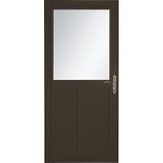 Create the entry that matches your lifestyle from our wide selection of storm doors. Whether you want extra protection for your home, more fresh air and natural light, or freedom for your pet, we have the right door for you. LARSON Tradewinds Selection 36-in x 81-in Brown Aluminum Reversible Hinge Storm Door High-view with Retractable Screen (Antique Brass Handle Included) Larson Storm Doors, Aluminum Storm Doors, Retractable Screen Door, Storm Doors, Retractable Screen, Door Upgrade, Glass Insulators, Storm Door, Brass Handle