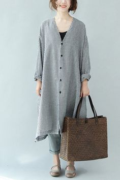 Spring Linen Plaid Casual Loose Long Shirt Dress For Women is comfortable to wear. Shop at babakud.com.You can discover more here, hurry up! Shirt Dress For Women, Long Shirt Dress, Long Shirt, Dress For Women, The Picture, Suits You, Free Size, Shirt Dress, Dress Outfits