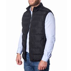 Asher Down Alternative Vest By Alpine Swiss Product Features: Shell, Fill, Lining: 100% Polyester STYLISH – The Asher puffer vest is stylish and versatile for casual or outdoor activewear. Wear it over T-shirts, long sleeve shirts, button downs, or sweaters for endless combinations of fashionable and functional outfits. WARM – A cruelty free down alternative polyester fill makes this vest lightweight and comfortably warm. The wide panel quilted design prevents leakage of filling and maintains it Sporty Spring Vest For Outdoor Activities, Casual Puffer Jacket For Outdoor Activities, Spring Outdoor Puffer Vest, Fitted Casual Puffer Jacket For Outdoor Activities, Casual Spring Puffer Jacket For Outdoor Activities, Casual Outdoor Vest Outerwear, Casual Solid Cotton Puffer Jacket, Casual Nylon Vest For Fall, Casual Cotton Puffer Jacket