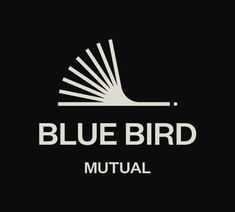 the blue bird logo on a black background