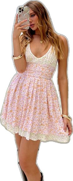 Ruched V-neck Sundress, Ruched V-neck Sundress Mini Dress, Spring V-neck Ruched Sundress, Buy Now Pay Later, Princess Polly, Buy Now, Mini Dress, Free Shipping, Floral