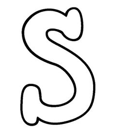 the letter s is shown in black and white