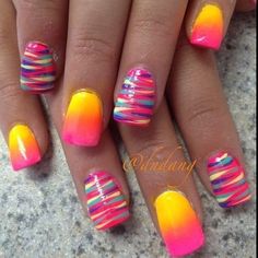 Bellashoot is a social beauty hub where beauty lovers, bloggers, brands and experts come together to talk, share and recommend all things beauty. Nail Therapy, Nails 2017, Manicure Designs, Unghie Nail Art, Colorful Nail Art, Colorful Nail, Finger Nails, Vibrant Nails, Snowflake Nails