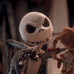 the jack and sally doll are talking to each other in this scene from the animated film