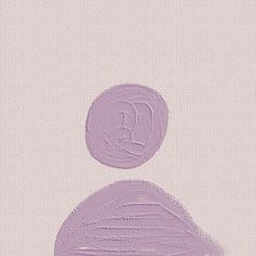 a purple painting with a person's face in the middle