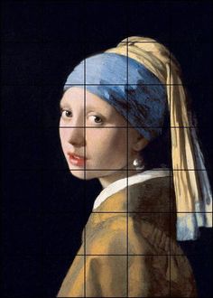 a painting of a girl with a pearl ear