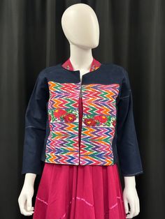 This handmade embroidered jacket has beautiful vivid colors that accentuate. Wear it with a dress, jeans or shorts. It is lightweight and It is made in Quetzaltenango Guatemala. Caring Instructions: - Wash separate with cold water. - Air Dry or lay flat Dress Jeans, Embroidered Jacket, Guatemala, Air Dry, Lay Flat, Vivid Colors, Cold Water, How To Look Better, How To Wear