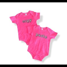 New Without Tags Adorable Twin Onesie Set 3-6m Boutique Cross Posted Ships Fast Bundle & Save :) Family Matching Pink Onesie For Playtime, Pink Family Matching Onesie For Playtime, Pink Family Matching Playtime Onesie, Casual Pink Unisex Onesie, Twin Onesies, Twin Shirts, Baby Items, Pink White, Onesies